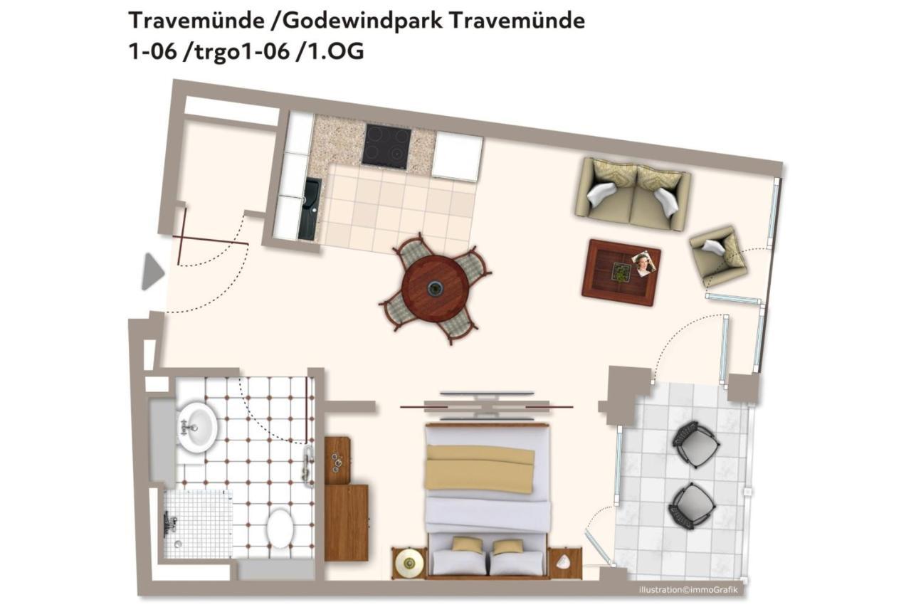 Appartement Godewindpark Travemuende Godewindpark Travemuende 1-06 à Lübeck Extérieur photo